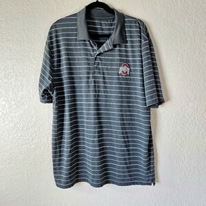 Ohio State Campus Classics Grey Striped Men's Polo